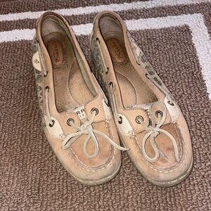 Cheetah leopard sequin Sperry shoes